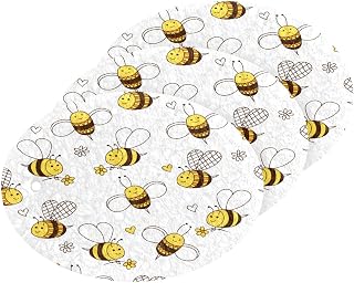 Bee Flowers Hearts Kitchen Sponges Cleaning Dish Sponges Non-Scratch Natural Scrubber Sponge for Kitchen Bathroom Cars, pack of 3