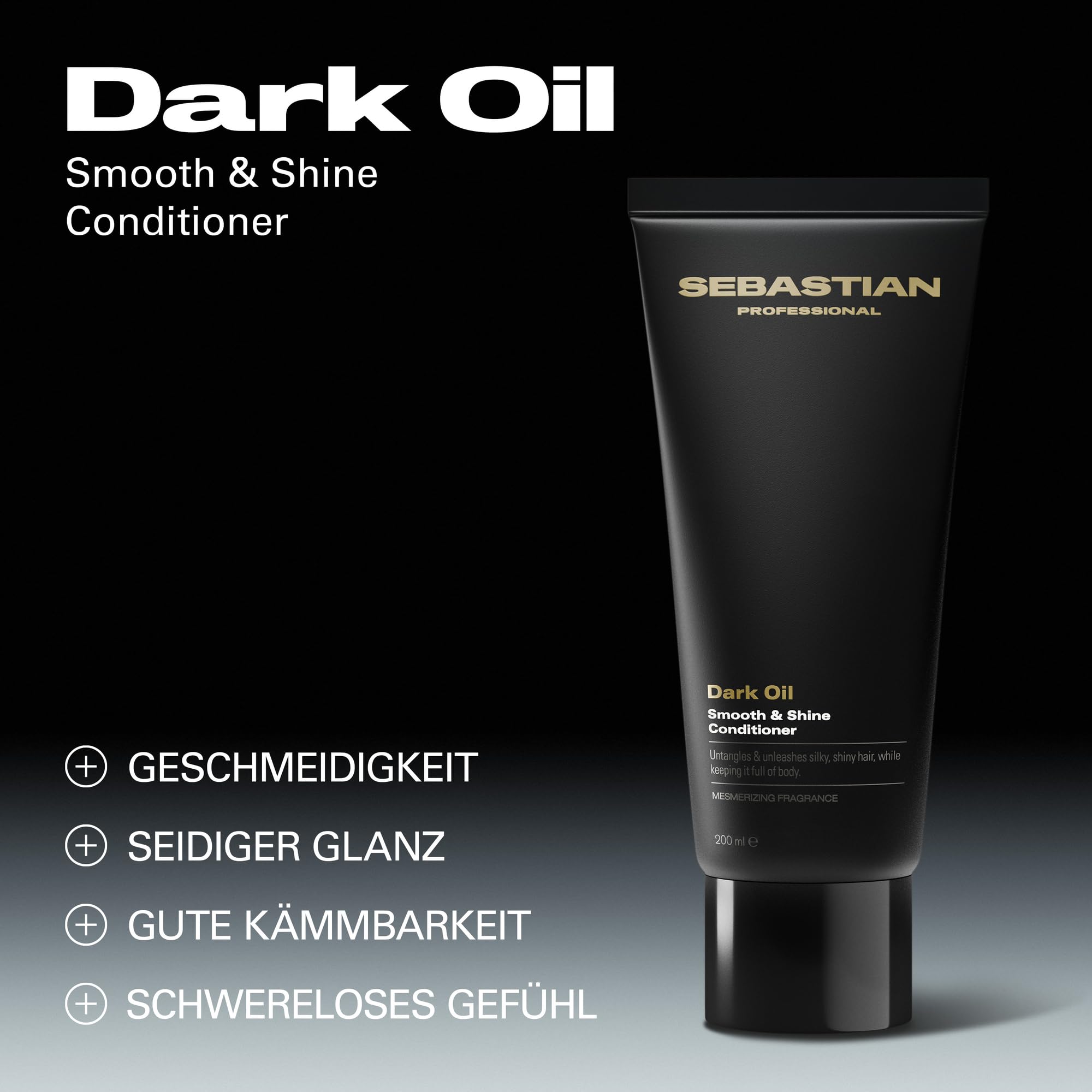 Sebastian Professional Dark Oil Smooth and Shine Conditioner – Entwirrende Haarpflege für trockenes & frizziges Haar – Haarspülung mit seidigem Glanz & Anti-Frizz-Effekt