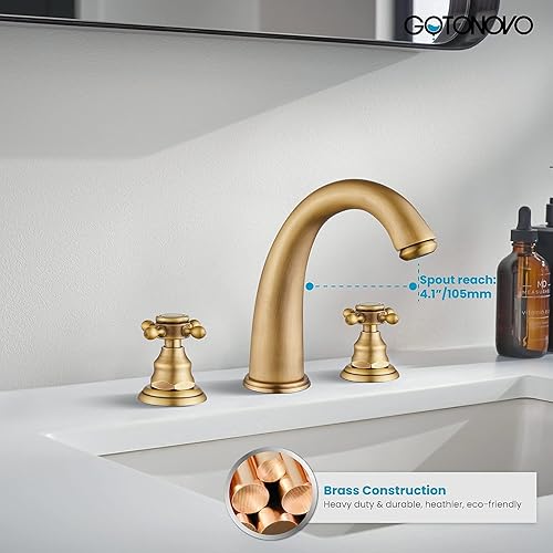 Miniatura 4 de Juego de grifo de ducha de baño de latón antiguo de 8 pulgadas, cabezal de ducha de lluvia de mano, mango cruzado de latón antiguo de 8 pulgadas,