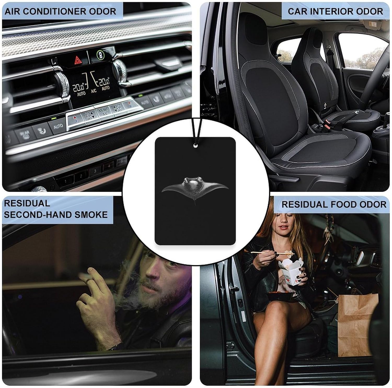 Stingray Manta Ray Car Air Freshener Hanging Car Scent Cards Decor Interior Accessories