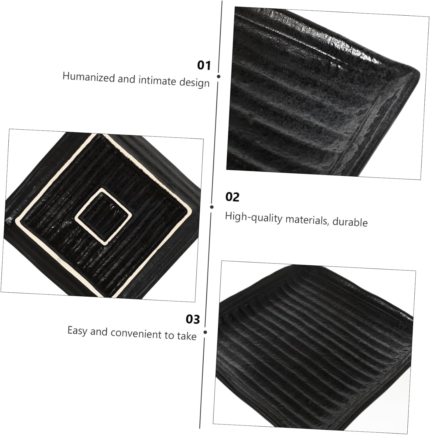 Alipis 1pc Japanese Style Ceramic Sushi Plate Dish for Sushi Steak and Elegant Dinnerware for Home Restaurant and Hotel Use