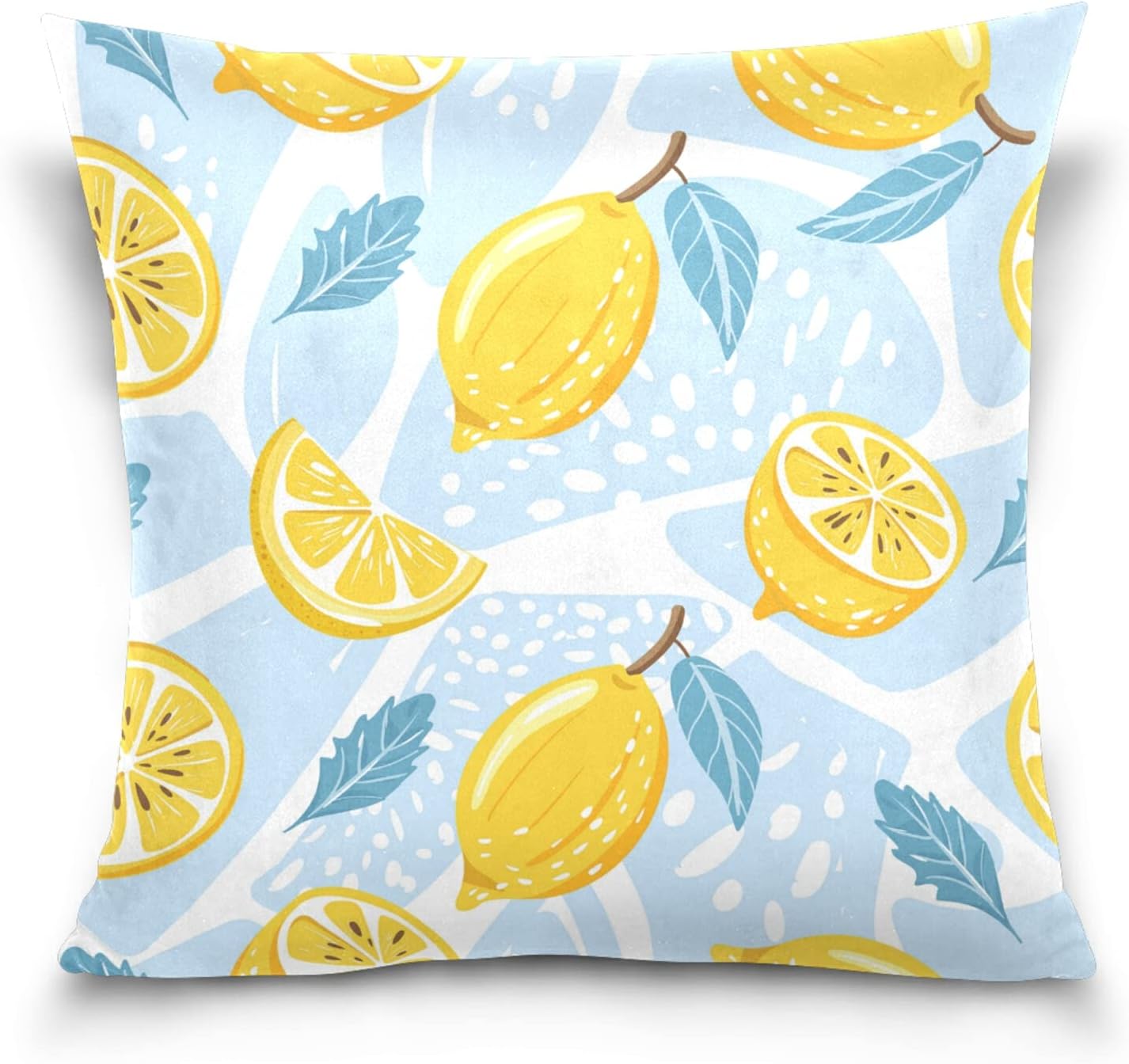 lemon print pillows