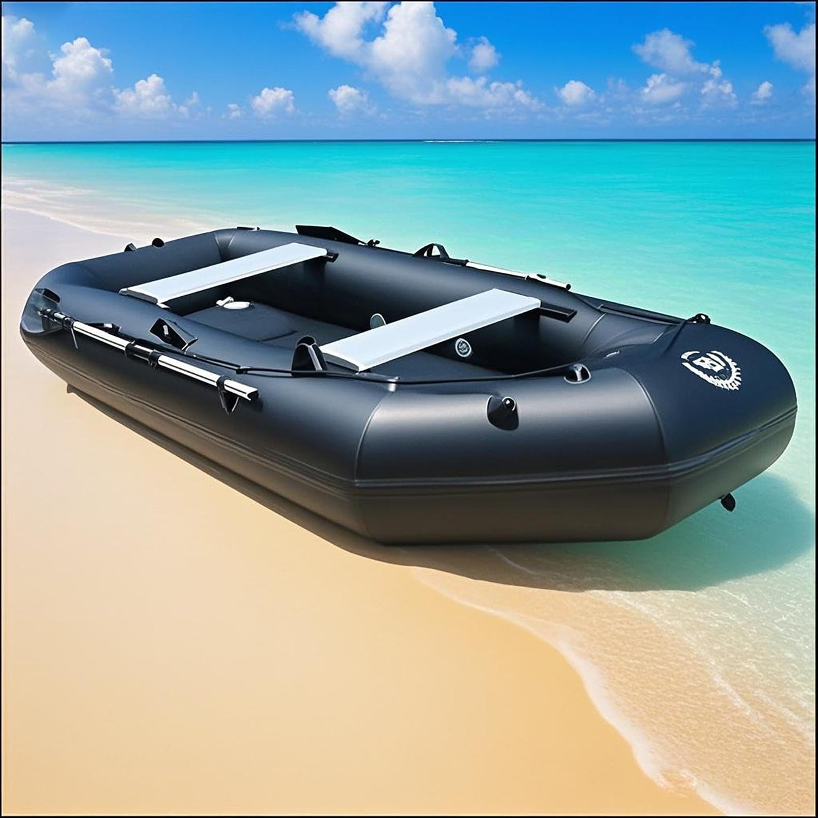 Kayak gonflable pour bateau de pêche 1 personne, supporte jusqu'à 148 kg, idéal pour lacs, rivières et aventures en mer, 175 cm