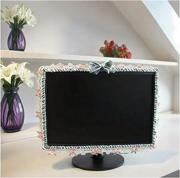 Cute Decorations Computer Monitor Dustproof Cover, 20-29 Inch (Blue)