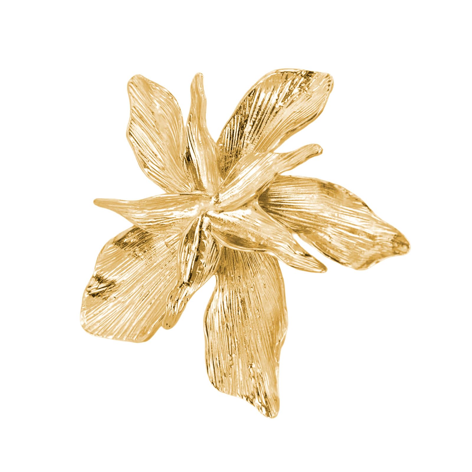 NEWFT Multipurpose Adjustable Five Petals Flower Rings Decoration for Trendy Women with Elegant Gold and Silver Finish