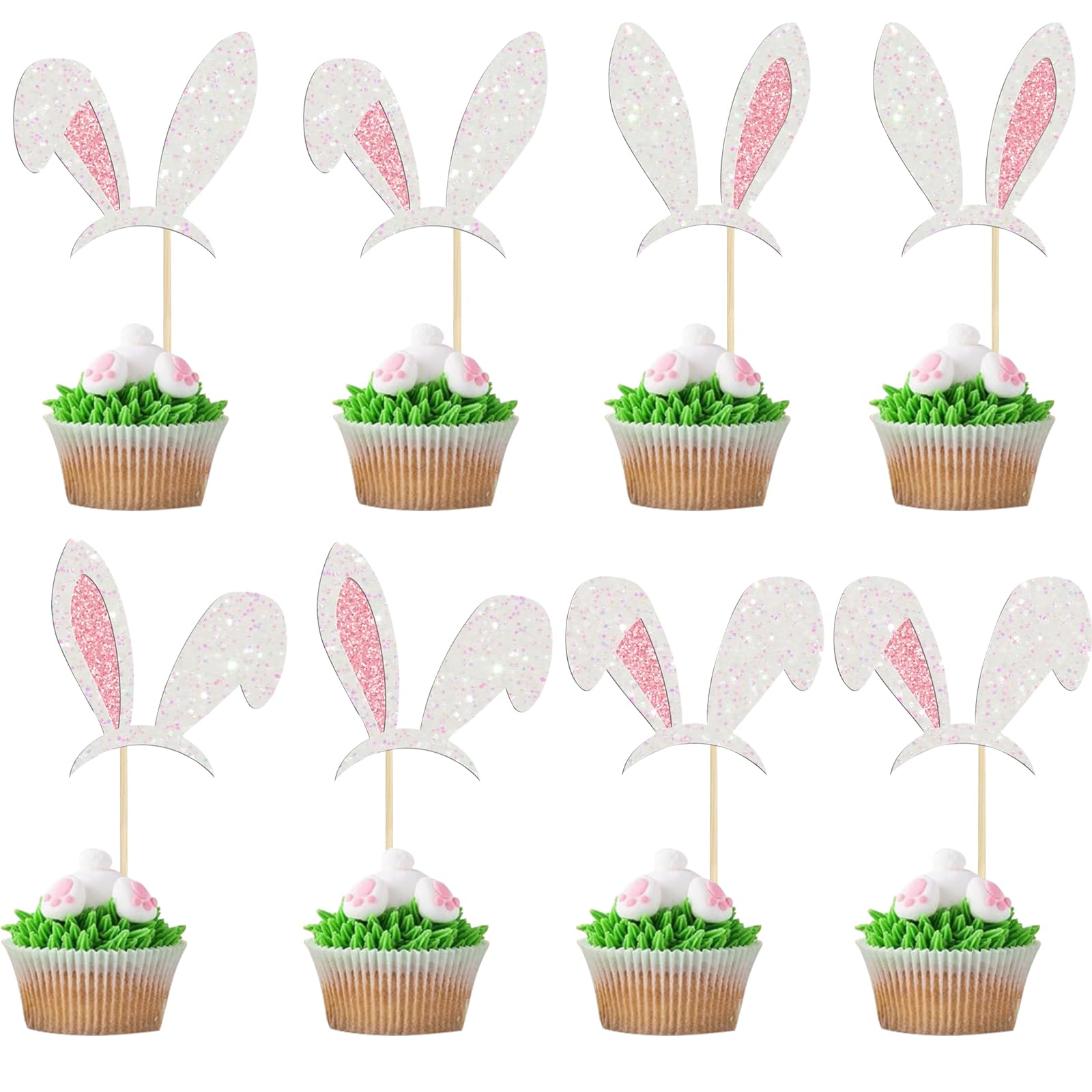 Decorazione della torta del coniglietto di pasqua festa di compleanno Cake Topper Party Dessert coniglio ornamenti animali Decor Baby Shower fornure per cottura  15