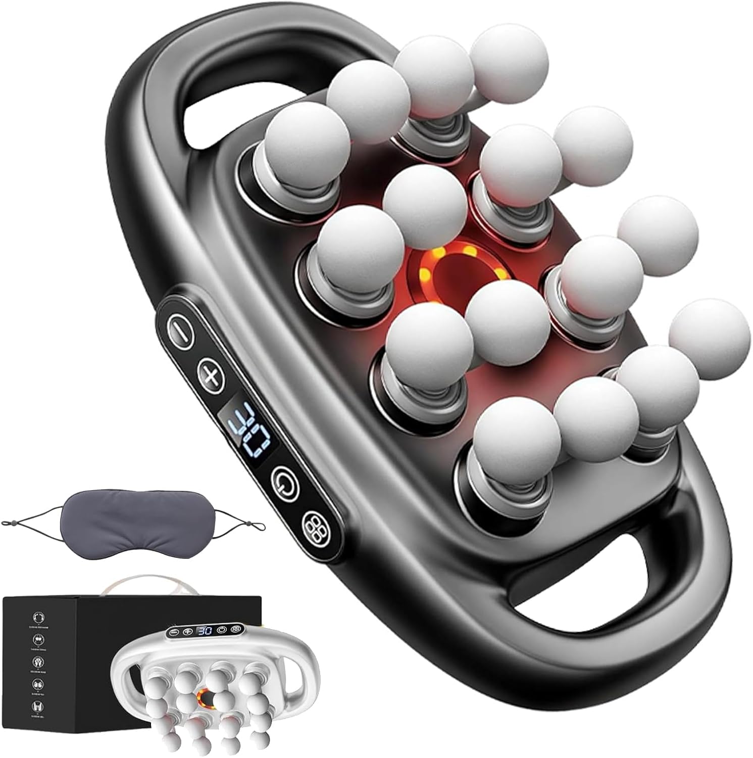 Zevessa Massager, ReliefWave Massager, Relief Wave Pro 3, 16 head massage gun, 16-Drive 8-Head Massage Gun Set, with 30 Levels, 3 Modes, Noise-Free (Black #16) Zevessa Massager, ReliefWave Massager, Relief Wave Pro 3, 16 head massage gun, 16-Drive 8-Head Massage Gun Set, with 30 Levels, 3 Modes, Noise-Free (Black #16)