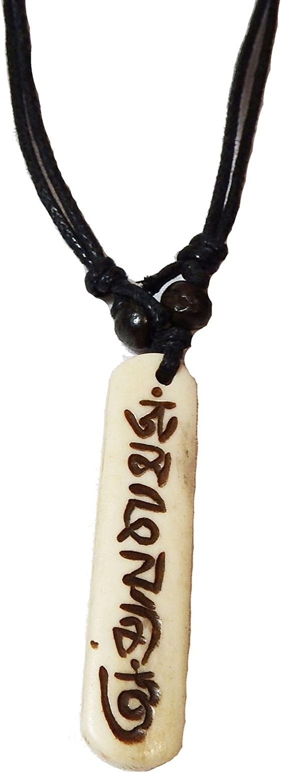 Tibetan Adjustable Handmade Yak Bone Necklace.