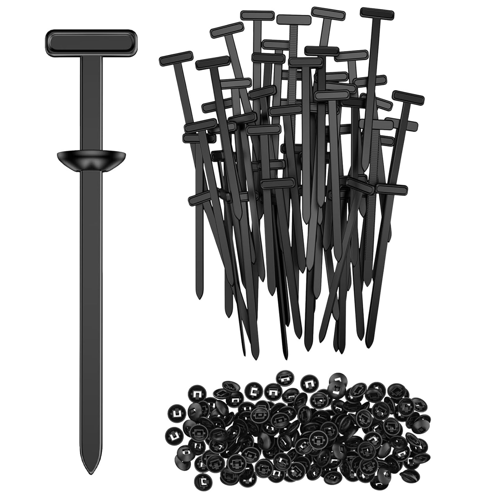 deegbbyi 100 Stück Nylon Universal Cable Tie Buckle, Nylon Universal Kabelbinder Schnalle, Kabelbinder für Auto, Stoßstange Retainer Clips, für Kabelmanagement, Gartenarbeit, Auto Reparatur