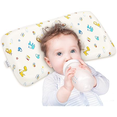 Amazon Misiki ベビーまくら ベビー枕 新生児 枕 赤ちゃん 枕 絶壁防止枕 絶壁頭 斜頭 変形 矯正 頭の形が良くなる 快眠 通気 汗とり 低反発ピロー ドーナツ枕 寝ハゲ対策 綿100 無添加 男女兼用 6ヶ月 3歳向け ベビー枕 ベビー マタニティ 通販