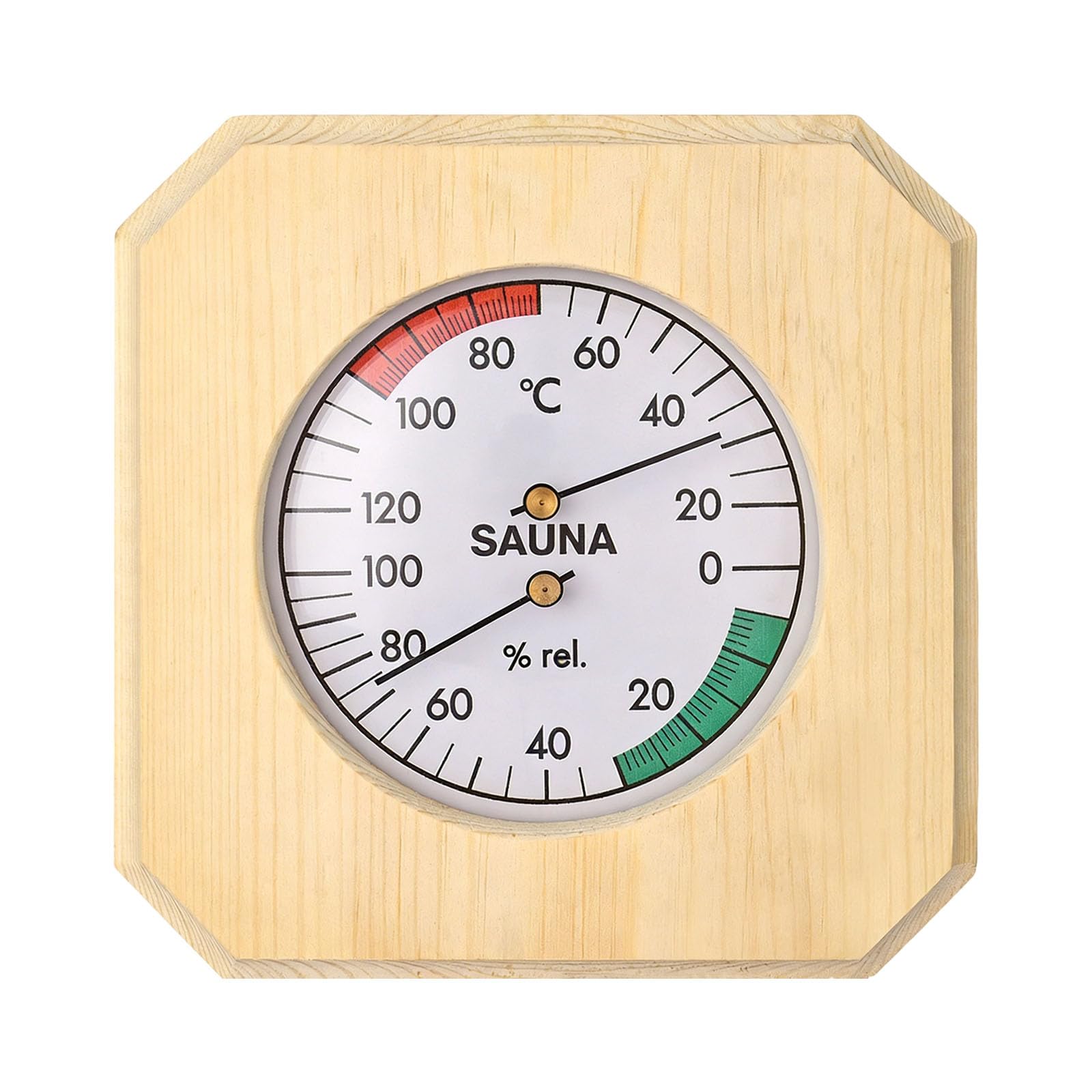 Professional Wooden Hygrometer Thermometers with Clear Readability Wood Humidity Temperature Gauges for Sauna Rooms Temperature Humidity Meter