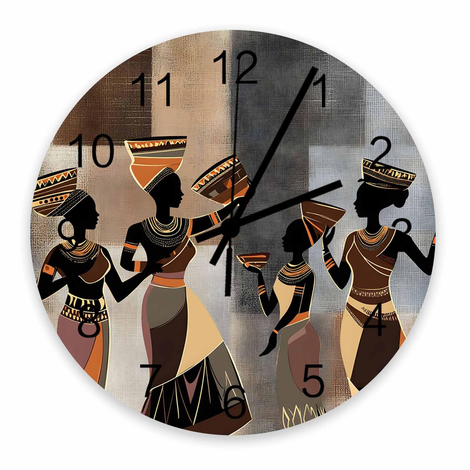 Horloge murale silencieuse grise sans tic-tac pour salon et chambre