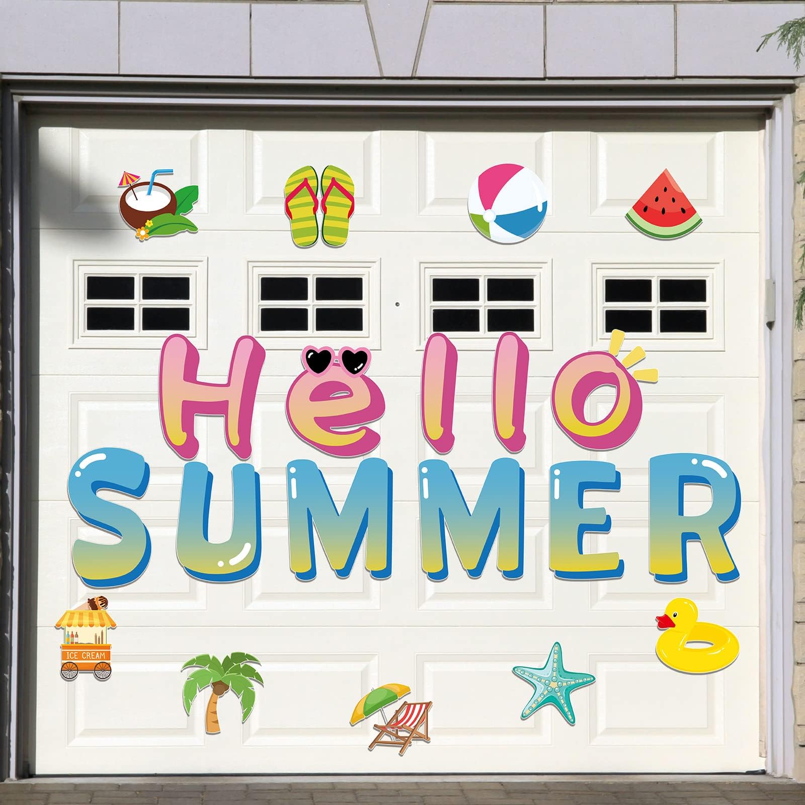 23 Pcs Hello Spring Garage Door Spring Garage Door Decorations