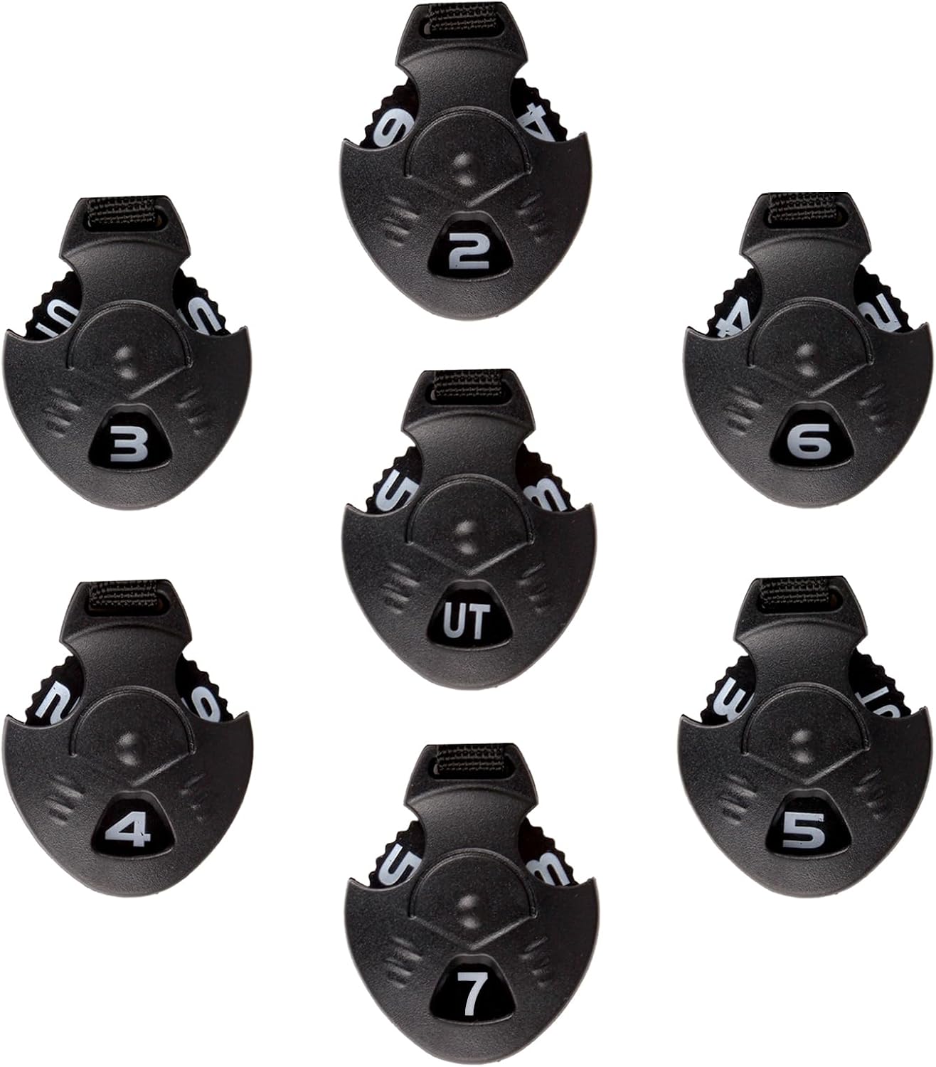 Andux PU Striped Tees Pattern 3Pack/Set Golf 460cc Driver Fairway Woods Club Head Covers