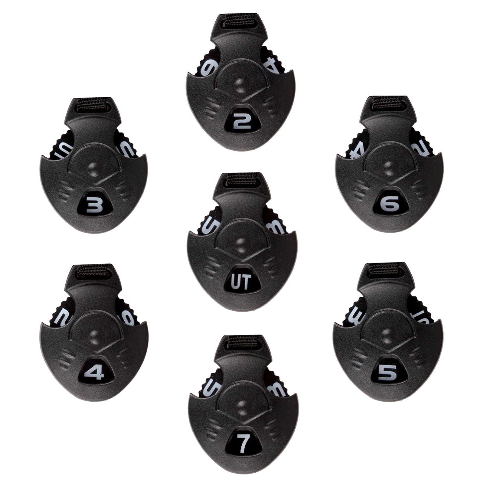Andux PU gestreifte Tees Muster 3er Pack/Set Golf 460cc Fahrer Fairwayhölzer Schlägerkopfhauben