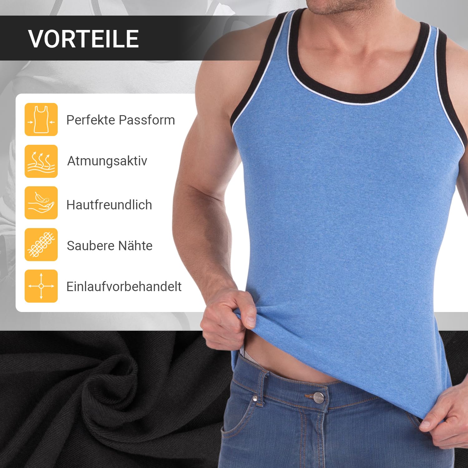 MT - Camiseta interior - Sin mangas - para hombre