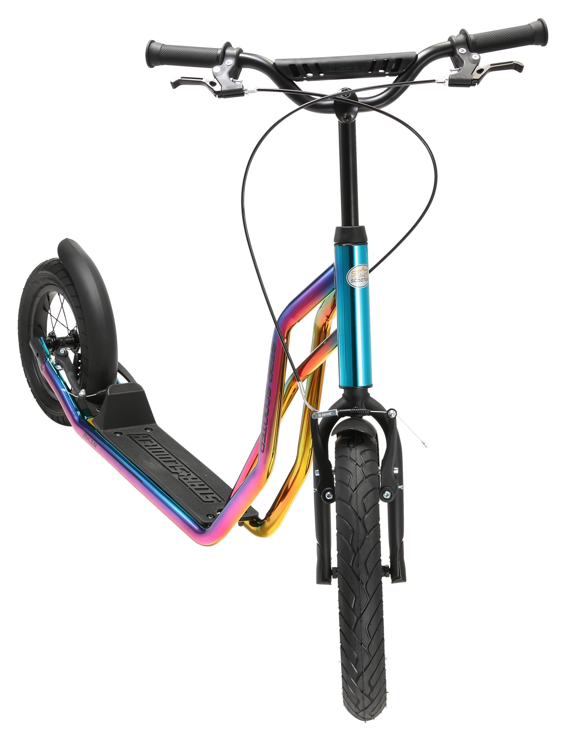 STAR SCOOTER Patinete Infantil 2 Ruedas a Partir de 7-8 años | Kick Scooter 12/16" neumáticos, Ajustable en Altura para niñas y niños
