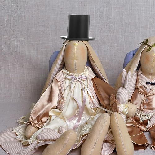 Miniatura 5 de STOBOK Mini sombrero de fiesta, 120 piezas de sombreros en miniatura hechos a mano, mini sombreros de casa de muñecas, sombreros de fiesta de