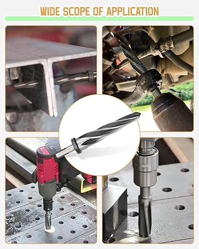Vista 24 de 3/4 "Puente de taladro/Broca escariadora de construcción con vástago de 1/2" HSS Herramienta de broca de escariador para acero Metal Madera Aleación