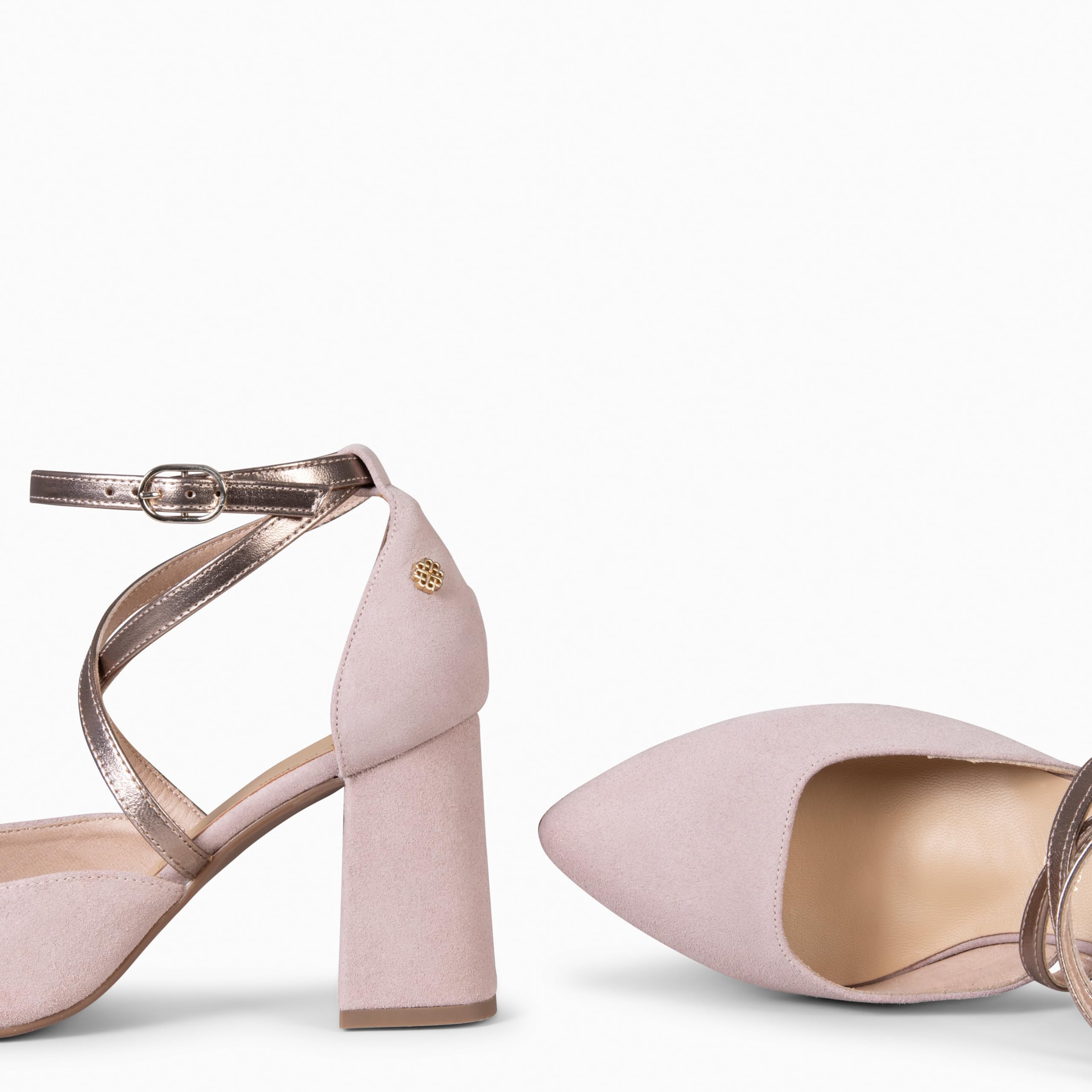 Zapatos de Fiesta Mujer con Tiras Cruzadas en Piel y Plantilla de Gel Hecho en España
