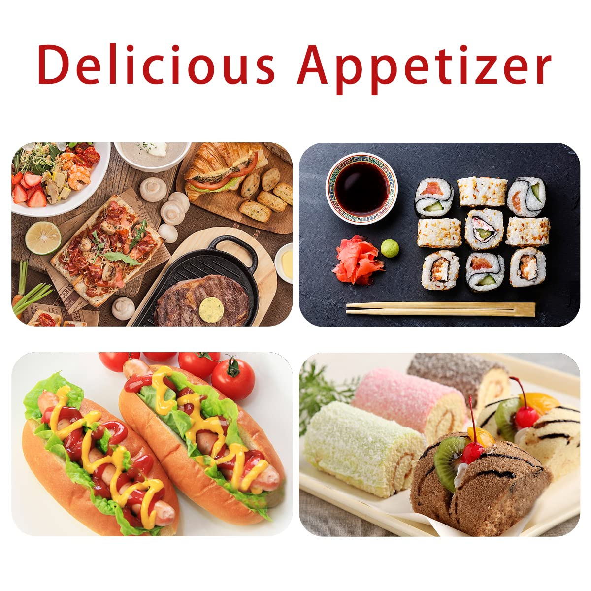 WATHFKCU 3.5 Inch Disposable?áBamboo Wooden Sushi Boat?áPlate Bamboo Appetizer Plates Dishes?áSushi Serving Tray Wooden Leaf Boat with 100Pcs Bamboo Picks