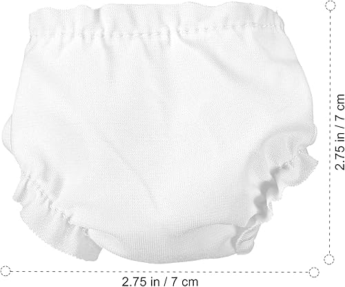 Miniatura 2 de jarbins 12 pañales para muñecas de bebé, ropa interior blanca para muñecas de 5 a 7 pulgadas, pañales reutilizables para muñecas recién nacidas,