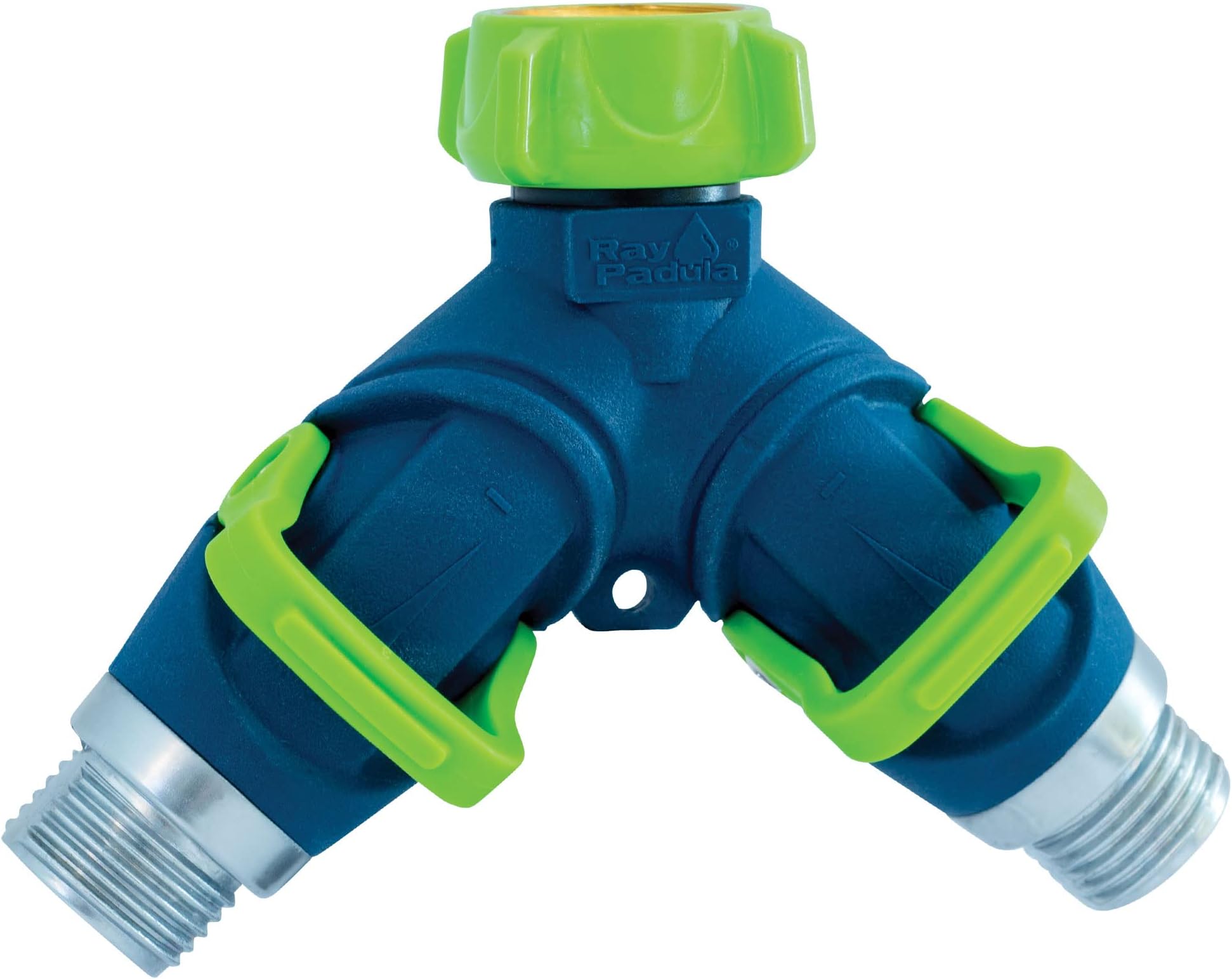 Ray Padula Thumb Control Metal Faucet 2-Way Garden Hose Splitter