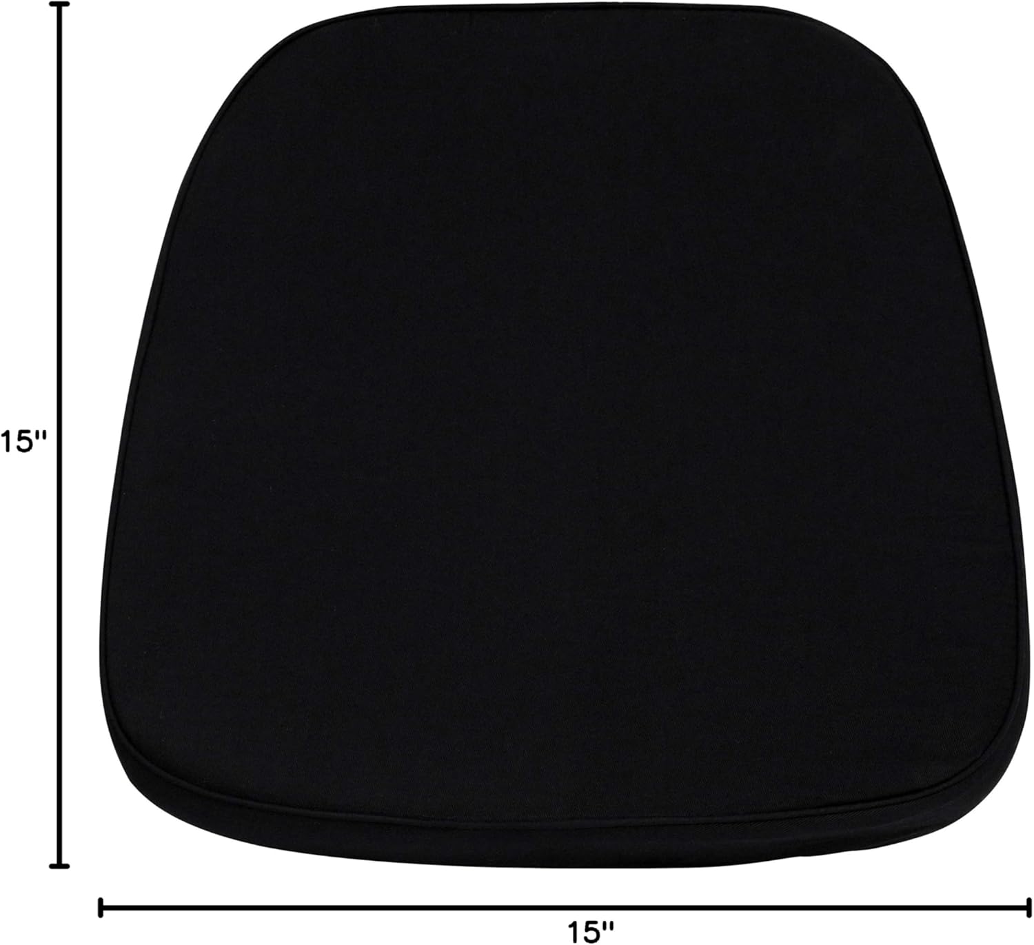 EMMA + OLIVER Indoor Soft Black Fabric Chiavari/Dining Chair Cushion