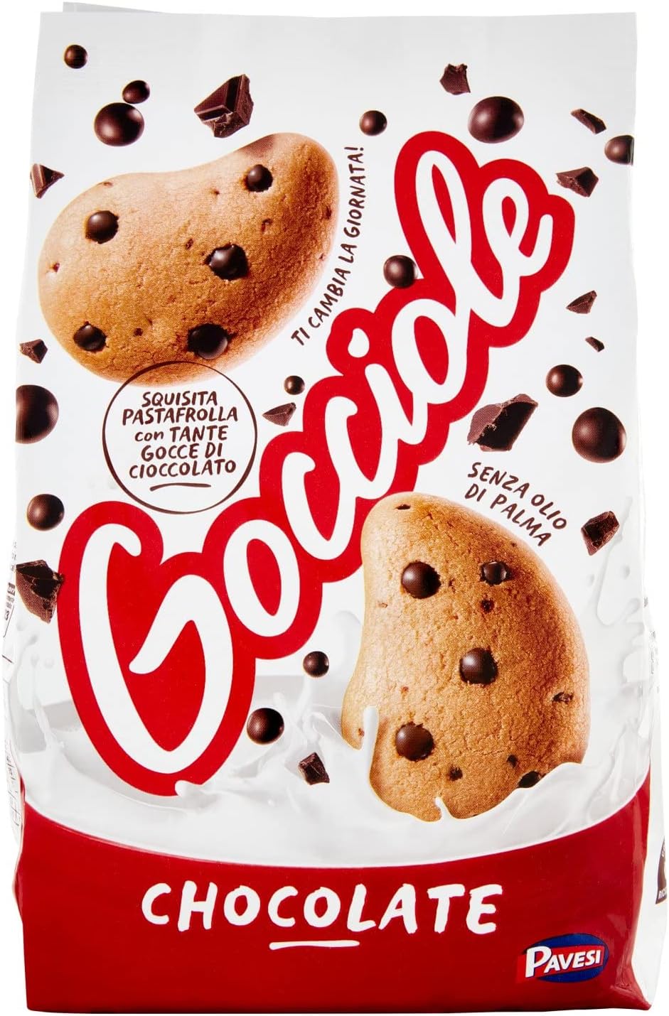 "Gocciole Chocolate" Biscuits with Chocolate drops, no palm oil - 17,6 Oz /500g