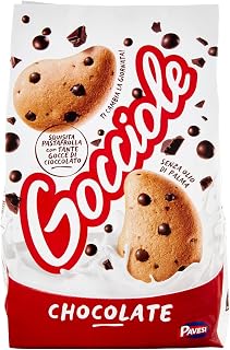 Pavesi:"Gocciole Chocolate" Biscuits with Chocolate drops, no palm oil - 17,6 Oz /500g