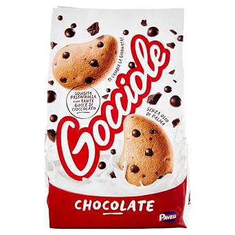 Pavesi"Gocciole Chocolate" Biscuits with Chocolate drops, no palm oil - 17,6 Oz /500g