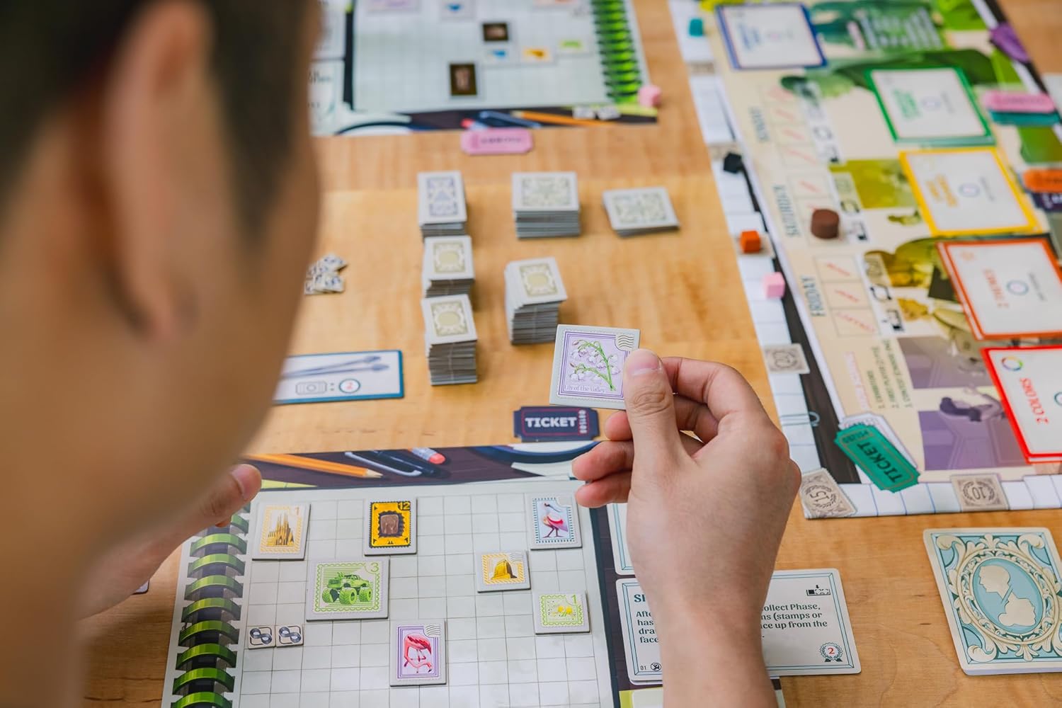 Stonemaier Games: Stamp Swap by Paul Salomon | A Competitive Stamp Collecting Strategy Board Game for Adults & Family | Curate the Most Well-Focused & Beautiful Stamp Collection | 1-5 Players, 60 Mins