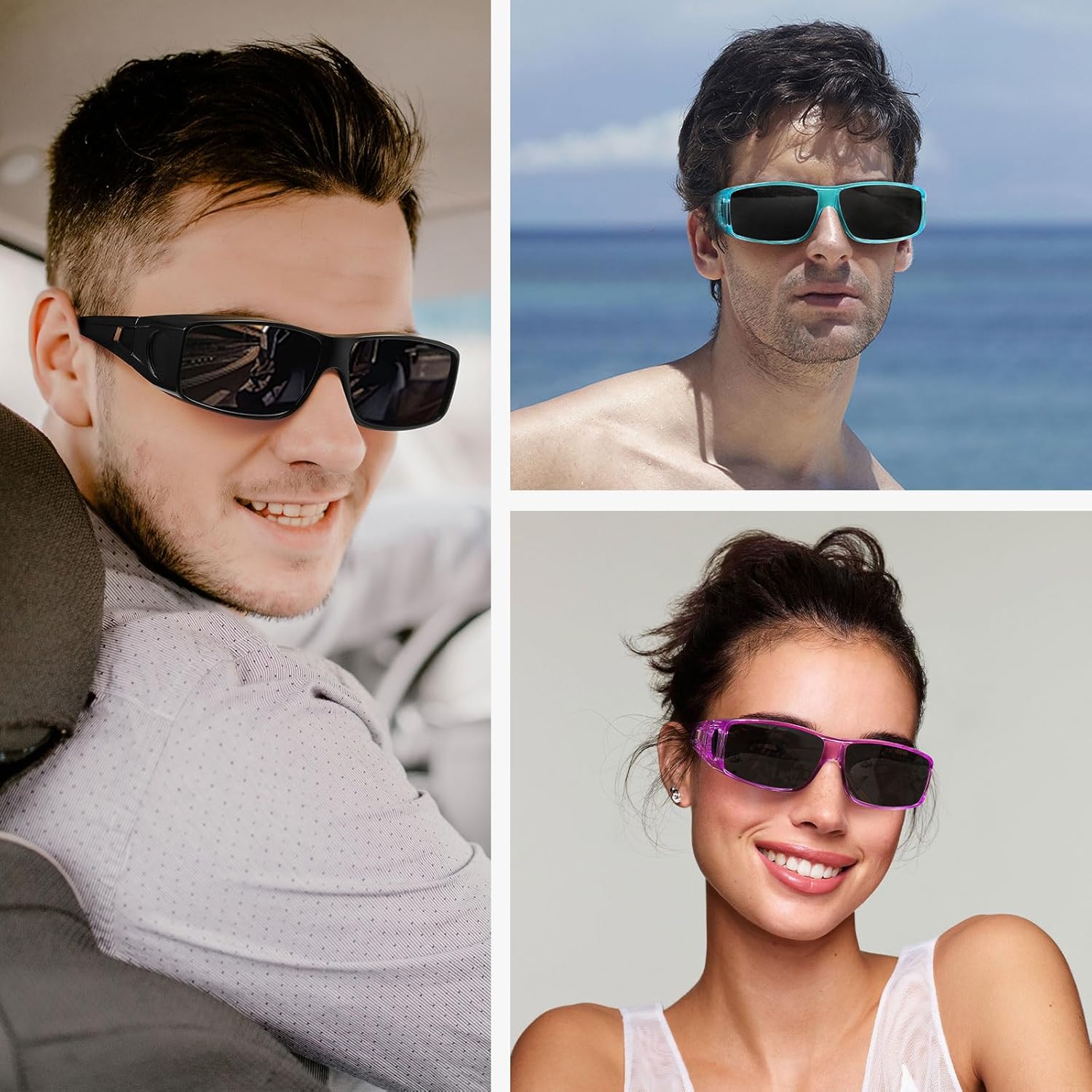 Wzerry Fit Over Glasses Sunglasses for Women Men, Polarized Oversized Sun Glasses for Prescription Glasses UV400 Protection - Image 2