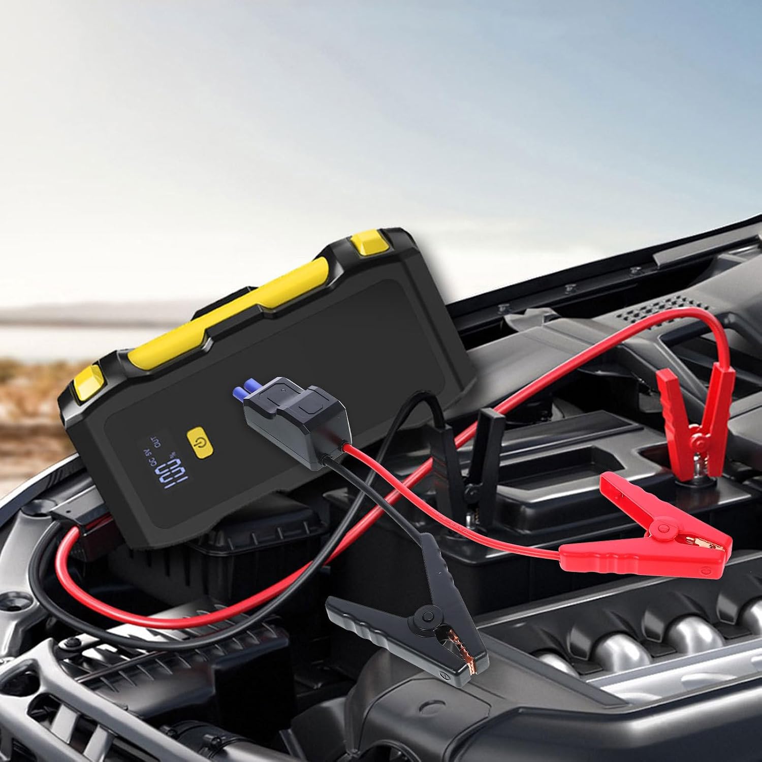 Automotive Emergency Starter Clamp 650a Jump Starter Cable Battery Clip with Heavy Duty Silicone Wire for Dc12v Car Battery
