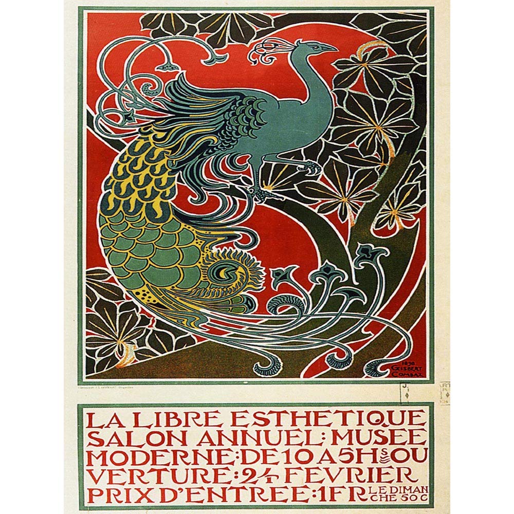 Wee Blue Coo Exhibition Cultural Aesthetic Free Annual Belgium Vintage Art Print Poster Wall Decor 12X16 Inch