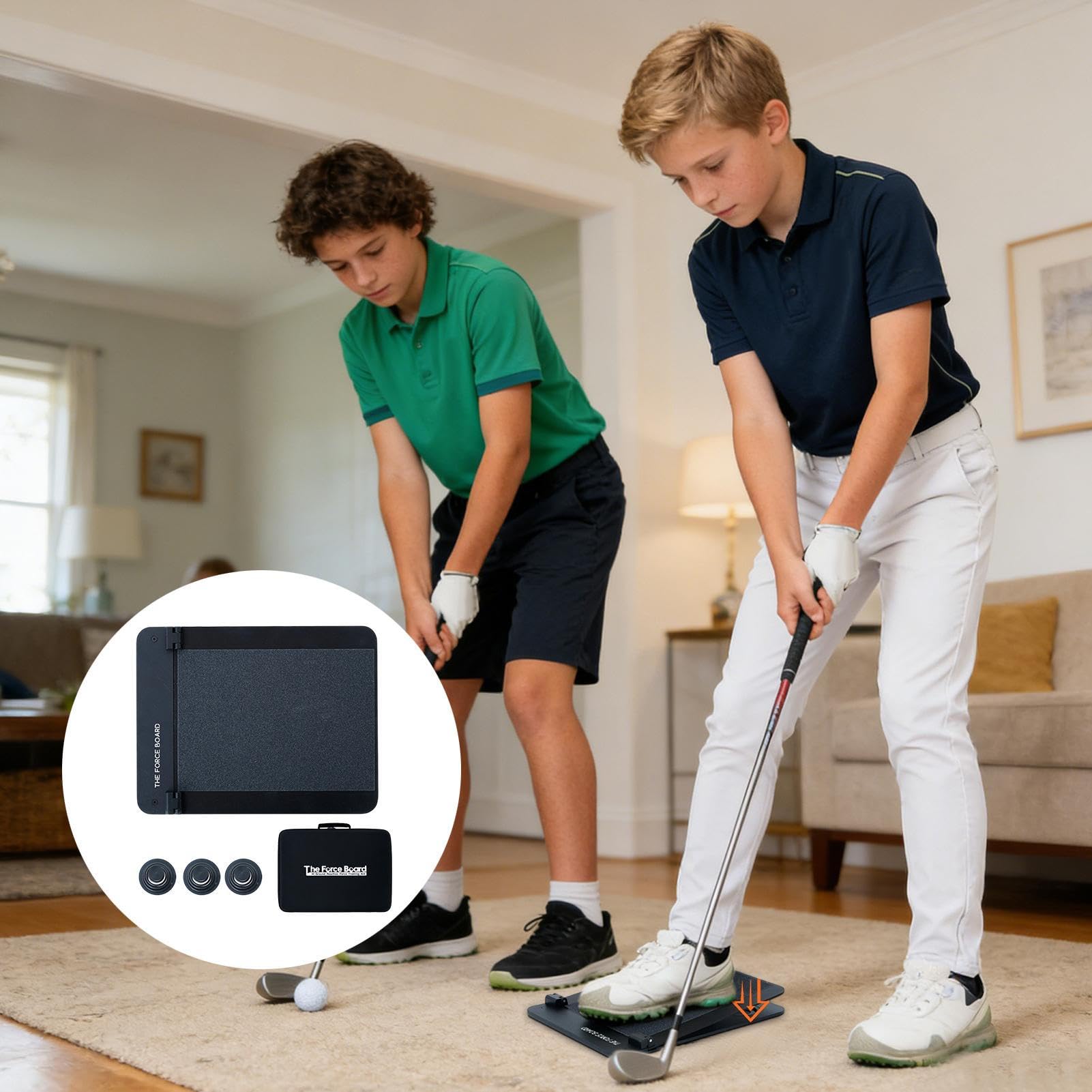 Generico Tavola di Equilibrio per Golf Attrezzatura per Pratica Quotidiana | a Pressione per Allenamento Golf Campo, Prato, Giardino, Cortile e Casa