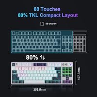 TECURS 80% TKL Wireless Mechanikus Gamer Billentyűzet Red Switch QWERTZ 3
