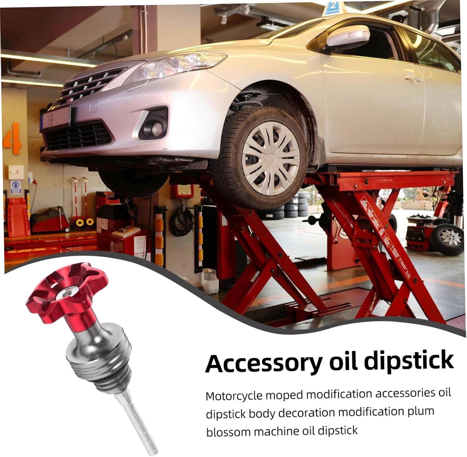 Oil Accessory Aluminum Alloy Engine Oil Level Gauge Dipstick for Motorcycle Stylish Design