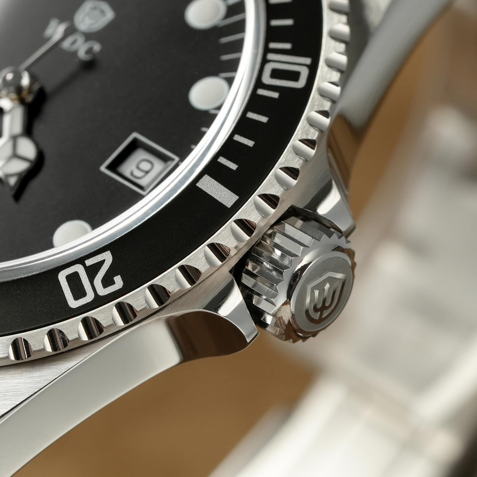 watchdives WD5513P Vintage Sub Taucheruhr für Herren, PT5000 PT5004 Automatik Mechanische Luxus Taucheruhren, 40,7 mm Gewölbtes Saphirglas Armbanduhr, 20 Bar wasserdichte Taucheruhr