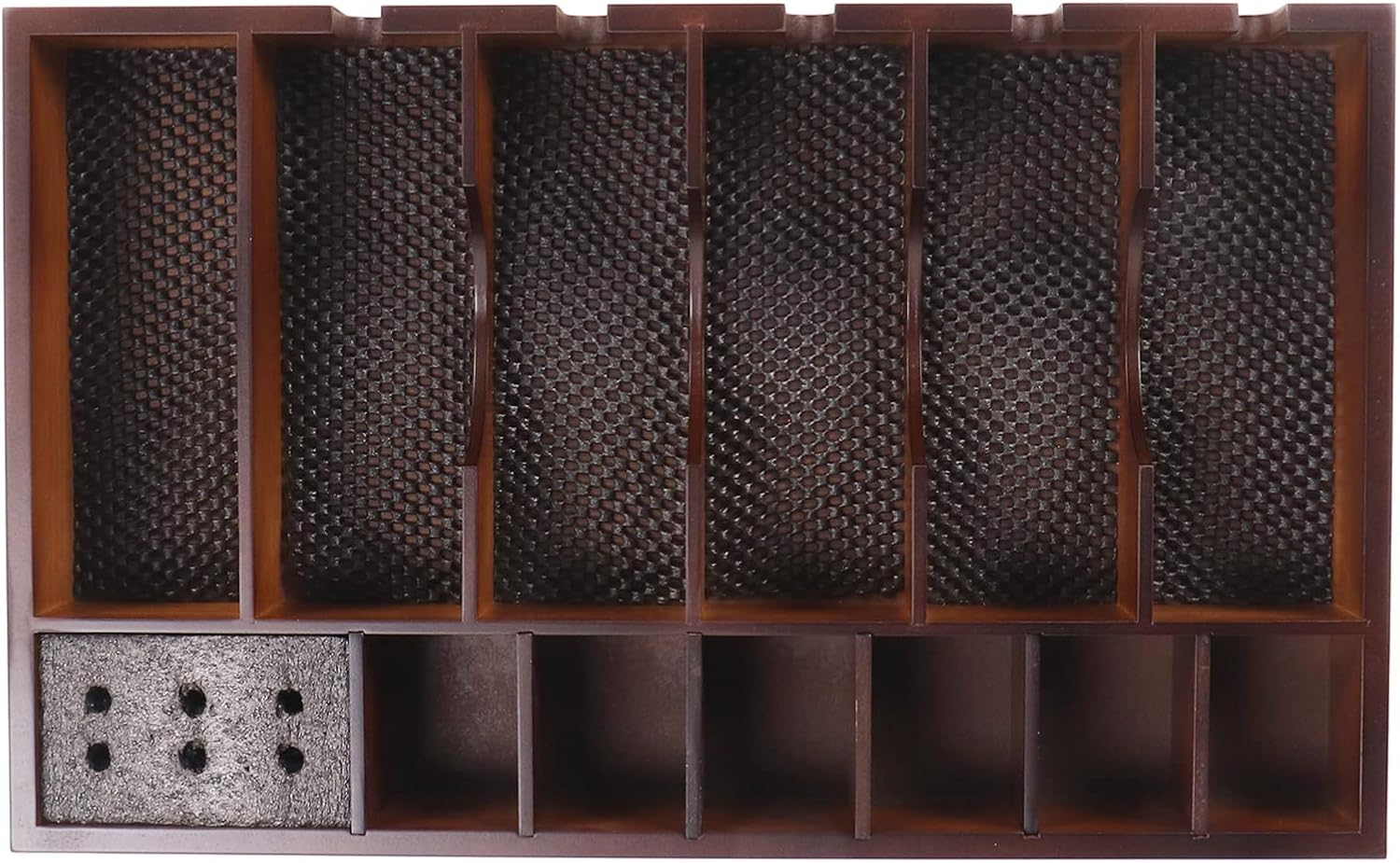 12 Slots Wooden Barber Clipper Tray, Barber Clipper Holder Organizer, Anti-slip Hairdresser Barber Table Collector Wooden Barber Clipper Holder Organizer Cosmetic Container Case Box