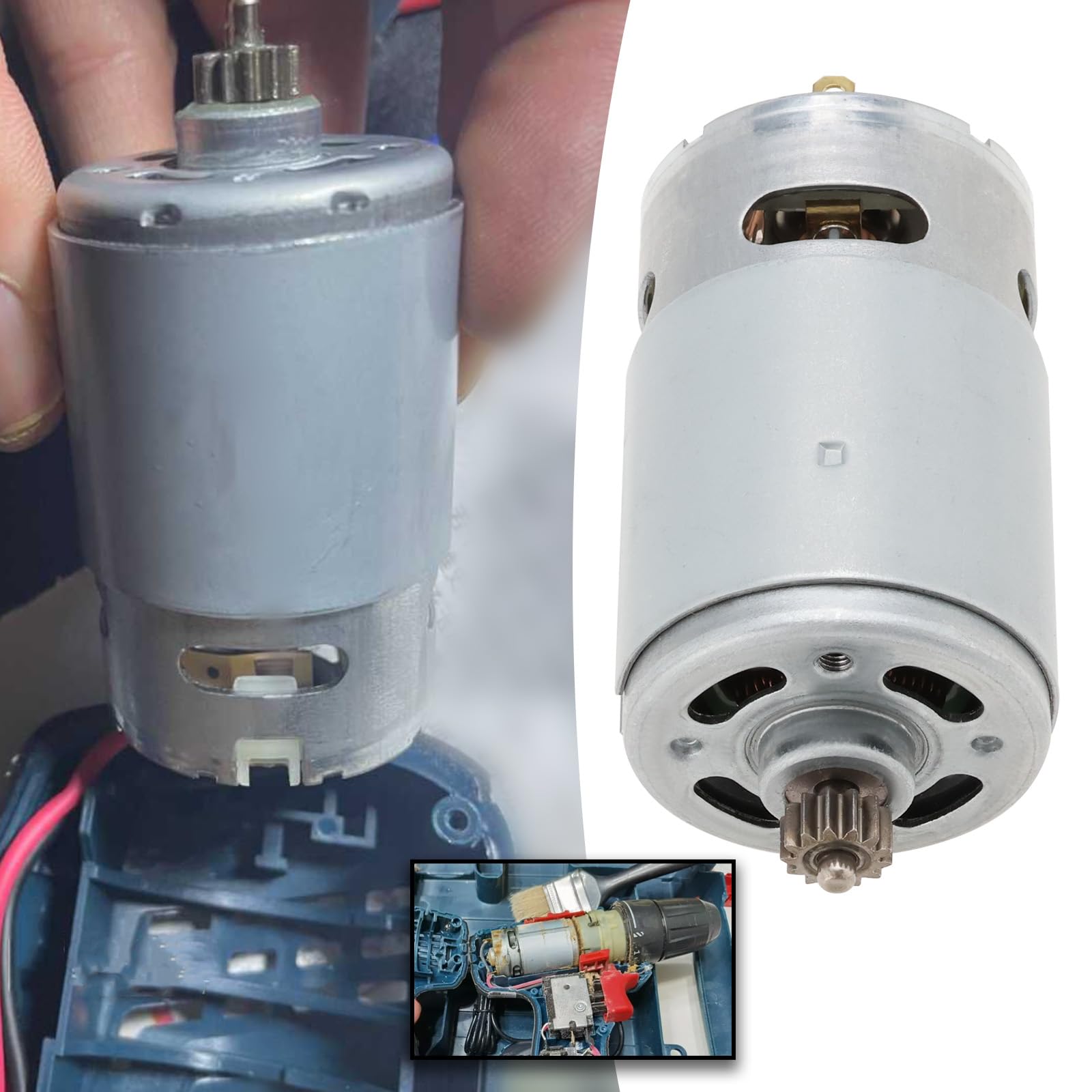 eMagTech 1 moteur d'actionneur de frein de stationnement 12 V CC - Module de commande de frein à main - Pièce de rechange 2609199258 - Compatible avec Bosch GSR 10,8 V-LI-2 V-LI GSR 12 V-15 GSR 12 V