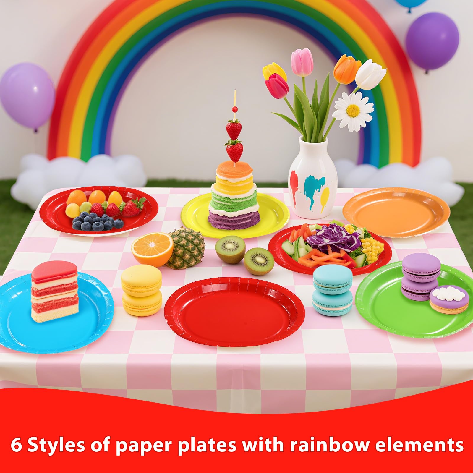 Grencian Bunte ovale Pappteller, 25,4 x 30,5 cm, groß, einfarbig, Regenbogen-Partyteller, 5 klassische Farben, robuste mexikanische Einwegteller für Fiesta, Karneval, Neon, Geburtstag, Weihnachten