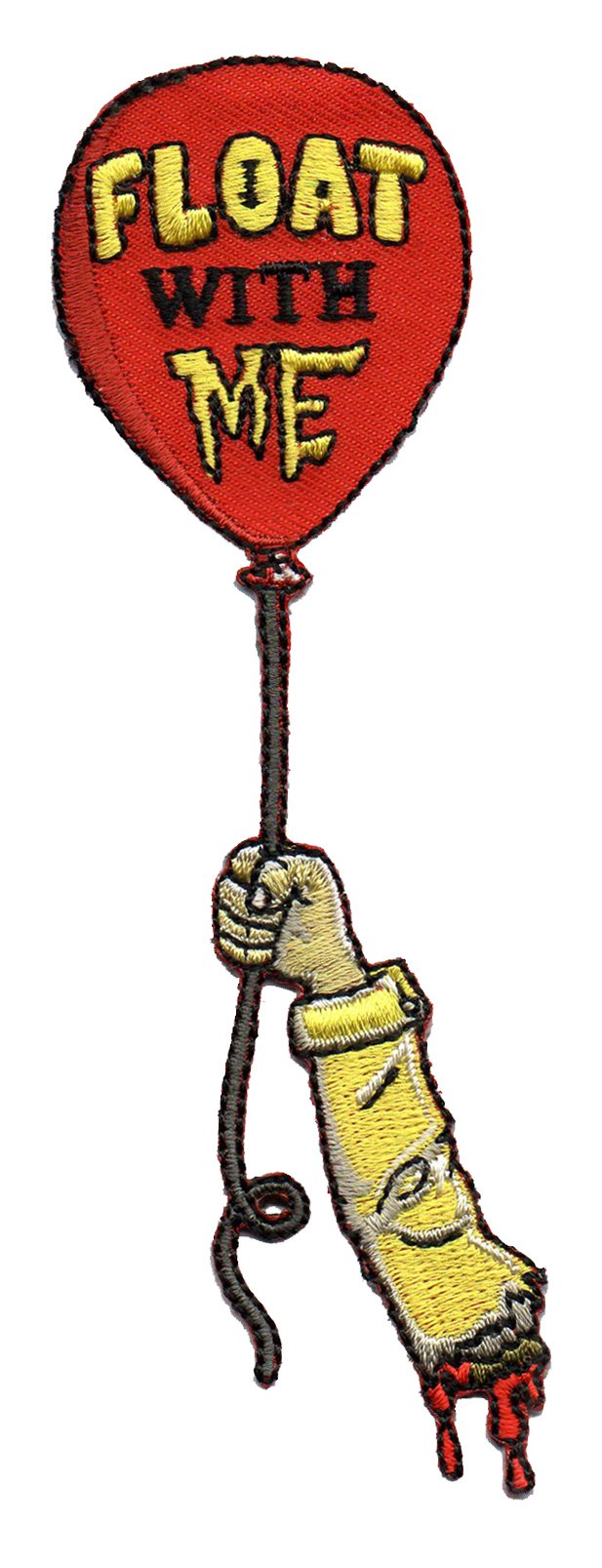 Float with Me Severed Arm Horror Movie - Embroidered Edge Patch Applique