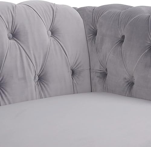 Miniatura 4 de wirrytor Juego de 3 piezas de muebles de sala de estar sofá Chesterfield de terciopelo silla Chesterfield Club y sofá Chesterfield de sofá biplaza