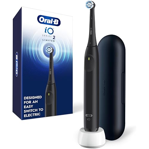 Oral-B Rechargeable Electric Toothbrush, iO Limited Simple Clean, 3 Cleaning Modes, Automatic Pressure Sensor to Protect Gums, Travel Case, Night Black
