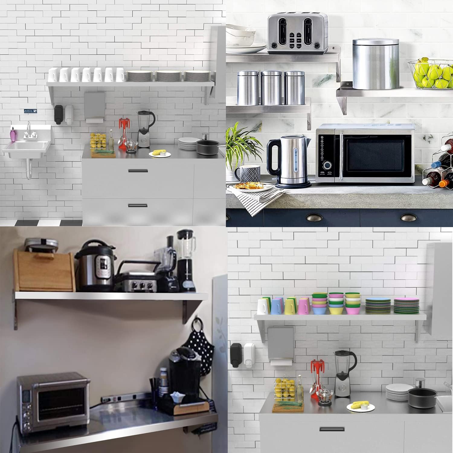 Buy tonchean Stainless Steel Wall Mount Shelf 12 x 48 Inch Restaurant