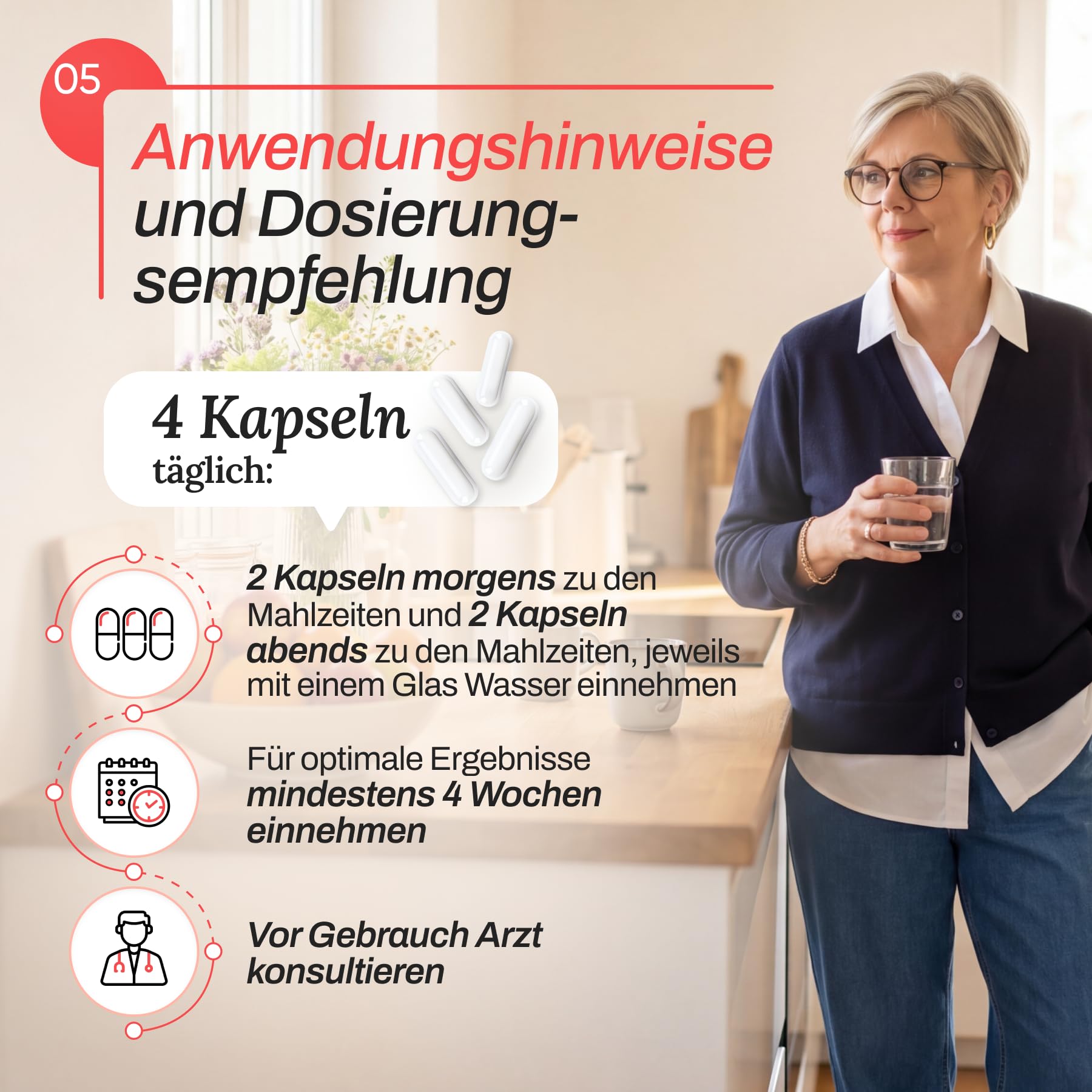 Kapseln CardioBalance | Herzgesundheit | Cranberry-Extrakt 450mg + Coenzym Q10 + L-Arginin | Kardiovaskuläre Formel mit Vitamin B1, B6, B9, Magnesium | 40 Kapseln