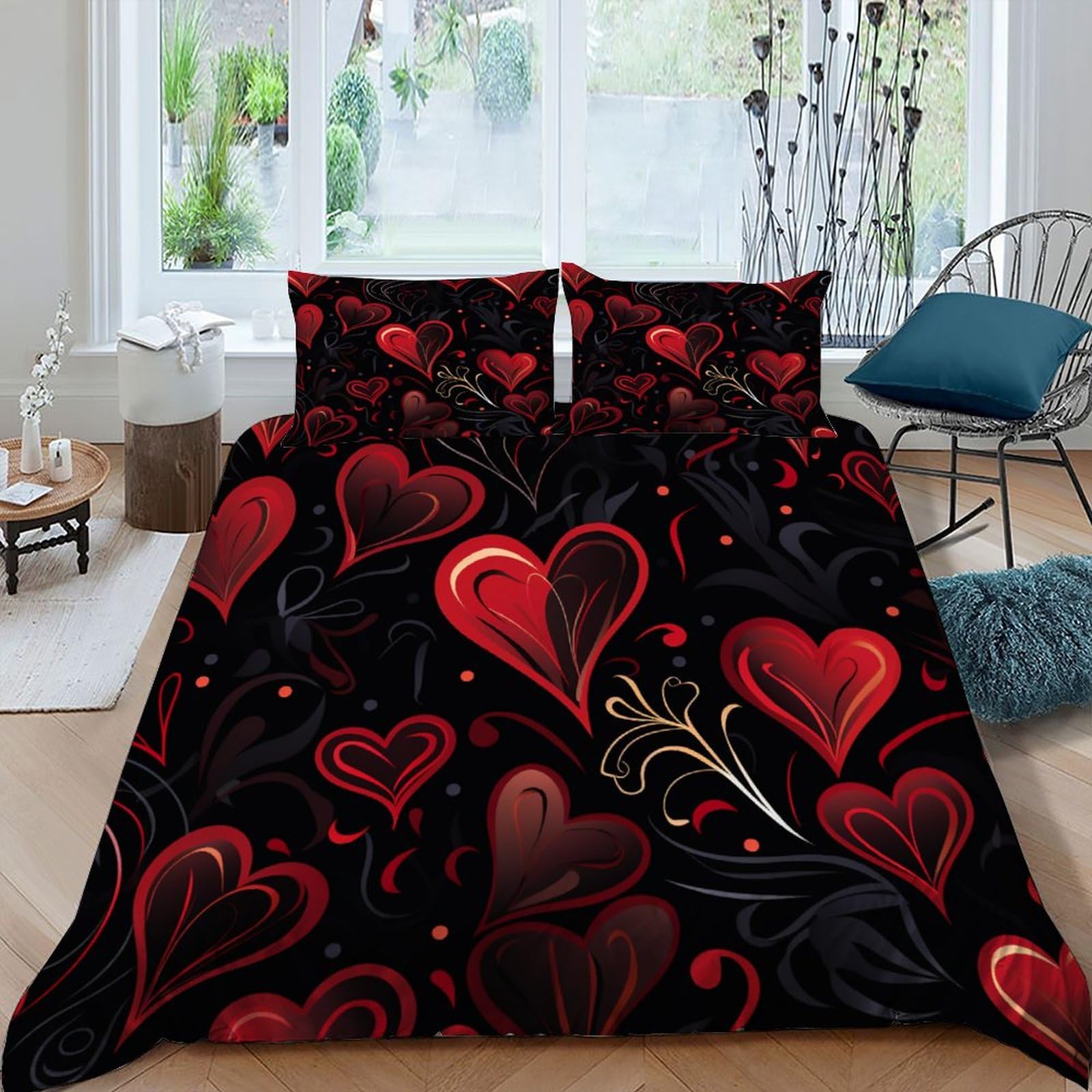 Housses de couettes 2 pièces 135x200 microfibre respirante aurores du Nord