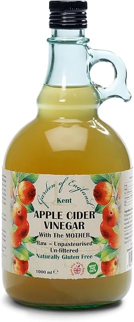 Kent Apple Cider Vinegar 1 x 1L - with "Mother" - Raw - Unpasturised - Unfiltered - GMO Free
