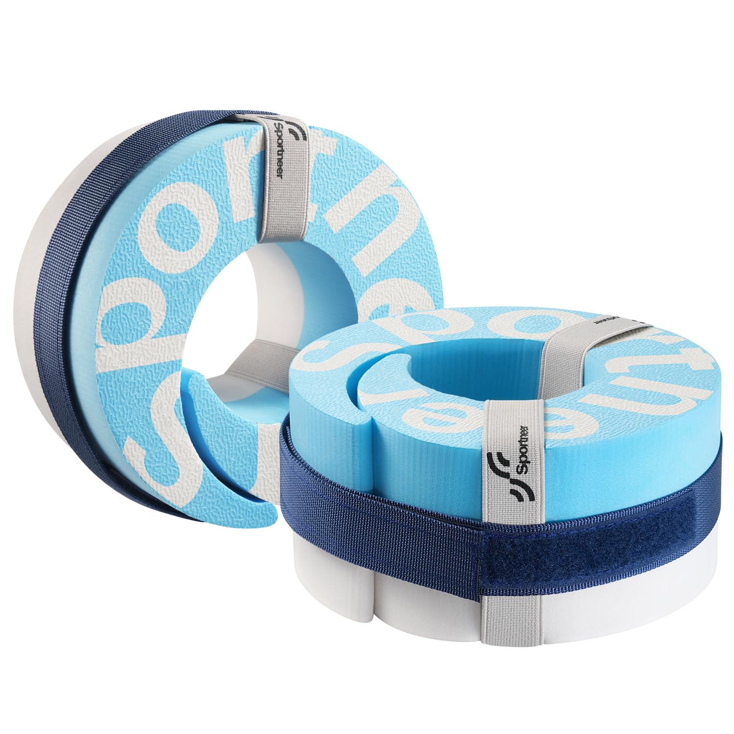 Sportneer Manchettes aquatiques en mousse – Équipement d'aérobic EVA haute densité, poids d'eau pour chevilles et bras avec boucle amovible pour Aqua Fitness, exercices en piscine et jogging aquatique